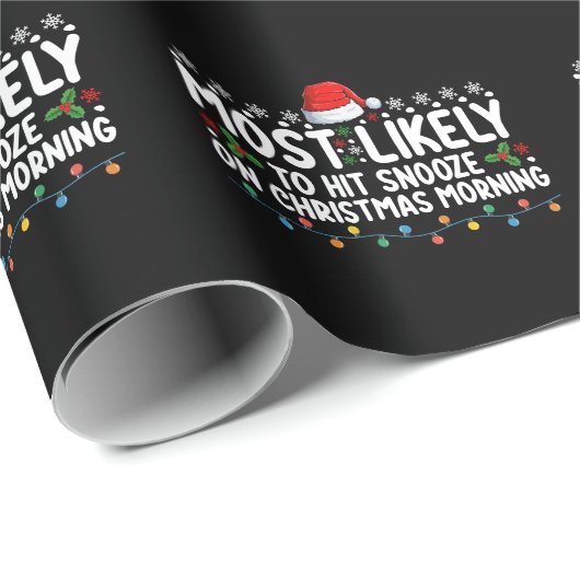 Am ehesten kann man am Weihnachtsmorgen Schlummern Geschenkpapier (Rolleneckpunkt)