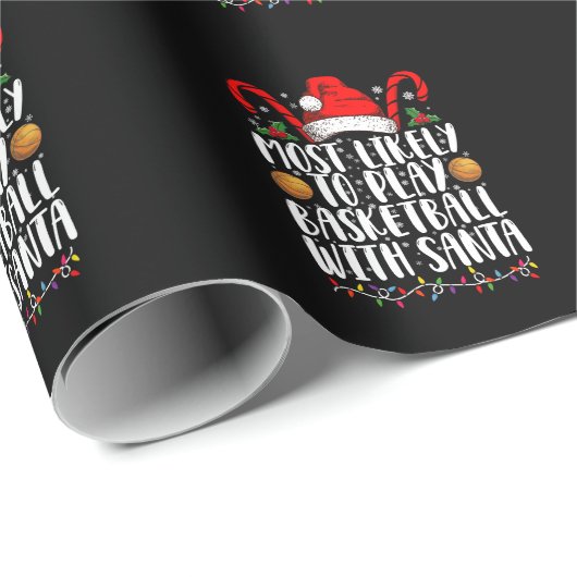 Am ehesten kann man Basketball mit Weihnachten spi Geschenkpapier (Rolleneckpunkt)