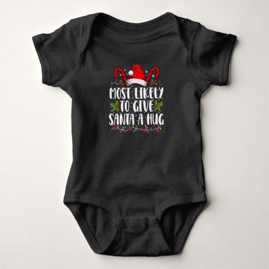 Am ehesten kann man dem Weihnachtsmann ein Weihnac Baby Strampler (Vorderseite)
