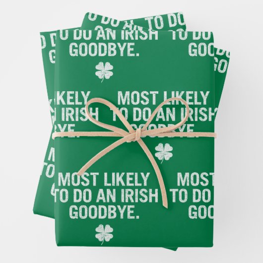 Am ehesten kann man sich von Irland verabschieden Geschenkpapier Set (Beispiel)