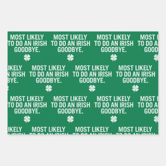Am ehesten kann man sich von Irland verabschieden Geschenkpapier Set (Vorderseite)