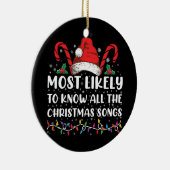 Am ehesten kennen Sie alle Weihnachtslieder Keramik Ornament (Rechts)