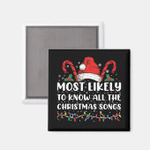 Am ehesten kennen Sie alle Weihnachtslieder Magnet (Vorderseite/Rückseite)