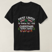 Am ehesten kennen Sie alle Weihnachtslieder Texte T-Shirt (Design vorne)