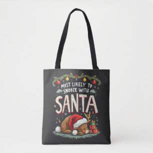 Am ehesten mit Santa Sleepy Rentier einschläft Tasche