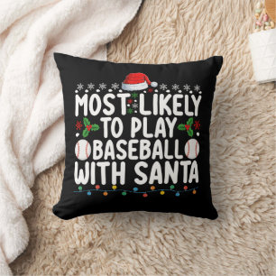 Am ehesten mit Santa Weihnachten Baseball spielen Kissen