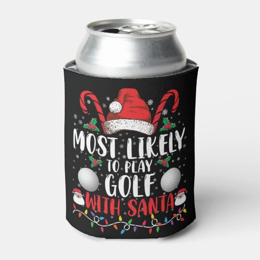 Am ehesten mit Weihnachten Golf spielen Dosenkühler (Kanne Vorderseite)
