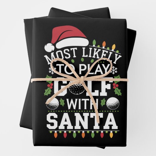 Am ehesten mit Weihnachten Golf spielen Geschenkpapier Set (Beispiel)