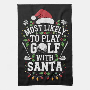 Am ehesten mit Weihnachten Golf spielen Geschirrtuch