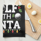 Am ehesten mit Weihnachten Golf spielen Geschirrtuch (Viertel Falte)