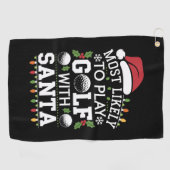 Am ehesten mit Weihnachten Golf spielen Golfhandtuch (Horizontal)