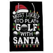 Am ehesten mit Weihnachten Golf spielen Mittlere Geschenktüte (Vorderseite)