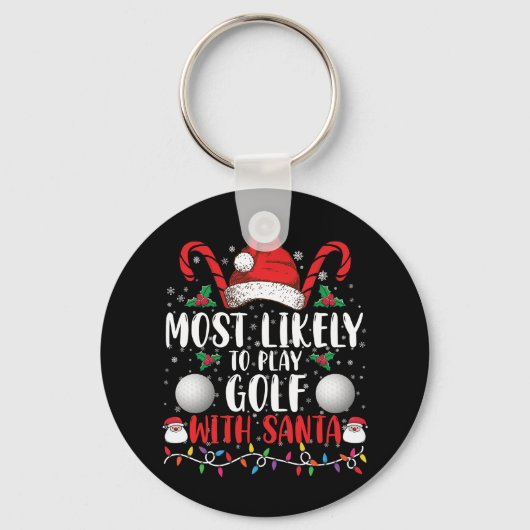 Am ehesten mit Weihnachten Golf spielen Schlüsselanhänger (Vorderseite)