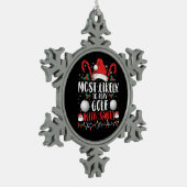 Am ehesten mit Weihnachten Golf spielen Schneeflocken Zinn-Ornament (Links)