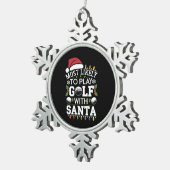 Am ehesten mit Weihnachten Golf spielen Schneeflocken Zinn-Ornament (Rechts)