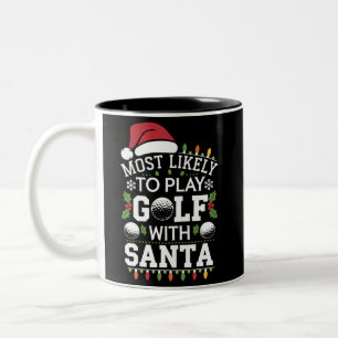 Am ehesten mit Weihnachten Golf spielen Zweifarbige Tasse