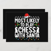 Am ehesten mit Weihnachten Schach spielen Einladung (Vorne/Hinten)