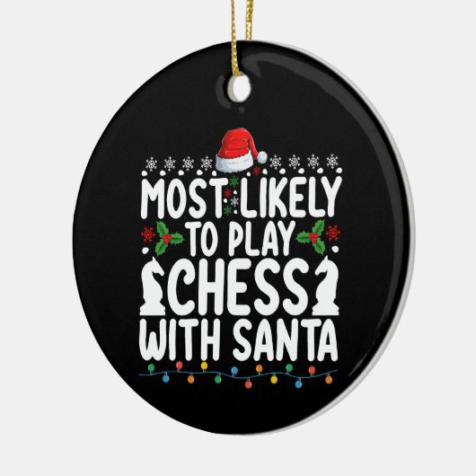 Am ehesten mit Weihnachten Schach spielen Keramik Ornament (Links)
