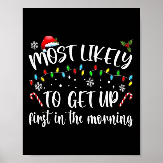 Am ehesten morgens aufstehen poster (Vorne)