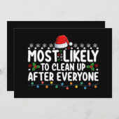 Am ehesten nach Weihnachten aufräumen Einladung (Vorne/Hinten)
