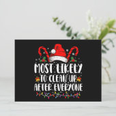 Am ehesten nach Weihnachten aufräumen Einladung (Stehend Vorderseite)