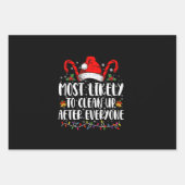 Am ehesten nach Weihnachten aufräumen Geschenkpapier Set (Vorderseite)