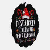 Am ehesten nach Weihnachten aufräumen Ornament Karte (Rechts)