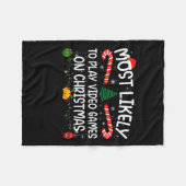 Am ehesten passt die Familie zu Videospielen Fleecedecke (Vorderseite (Horizontal))