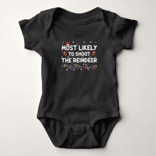 Am ehesten schießt auf Rentierfamilien-Weihnachten Baby Strampler