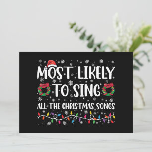 Am ehesten singt die ganze Weihnachtslieder-Famili Einladung