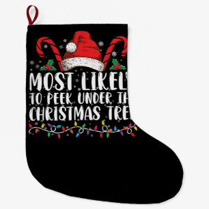 Am ehesten späht unter den Weihnachtsbaum Xmas Großer Weihnachtsstrumpf