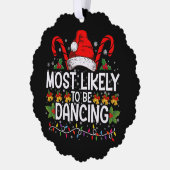 Am ehesten tanzt Matchfamilie Ornament Karte (Links)