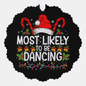 Am ehesten tanzt Matchfamilie Ornament Karte (Vorderseite)