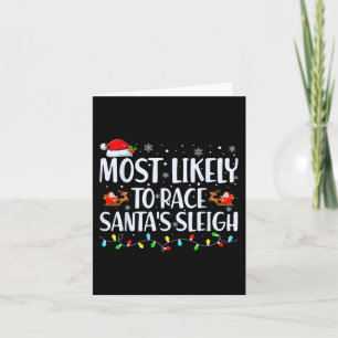 Am ehesten, um den Schlitten von Santa Family Weih Karte
