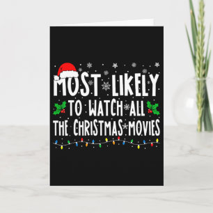 Am ehesten werden Sie alle Weihnachtsfilme passend Karte