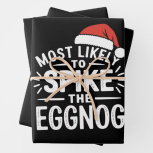 Am ehesten wird der Eierpunsch zum Weihnachtsfest Geschenkpapier Set