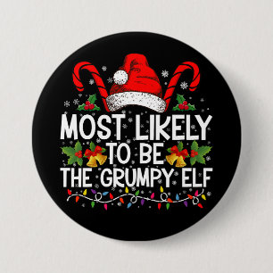 Am ehesten wird der mürrische Elf lustiges Xmas Button