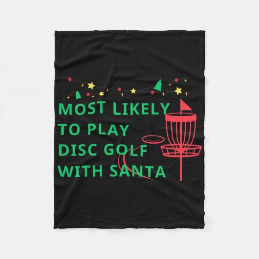 Am ehesten wird Disc Golf mit Santa Funny Chr gesp Fleecedecke (Vorderseite)