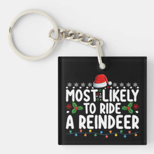 Am ehesten wird ein Rentier-Santa-Weihnachts-Ho ge Schlüsselanhänger