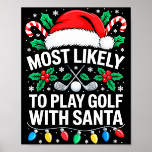 Am ehesten wird Golf mit Santa-Shirt-Familie C ges Poster