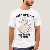 Am ehesten wird Halloween-Geisterlehrer übereinsti T-Shirt (Vorderseite)