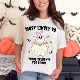 Am ehesten wird Halloween-Geisterlehrer übereinsti T-Shirt