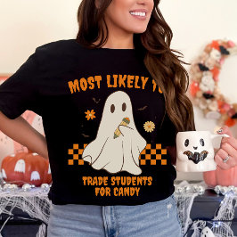 Am ehesten wird Halloween-Geisterlehrer übereinsti T-Shirt