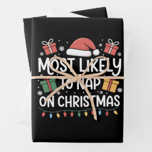 Am ehesten wird man an Weihnachten in der Familie  Geschenkpapier Set