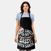Am ehesten wird man mit Santa Christmas Xmas frech Schürze (Getragen)