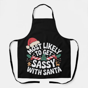 Am ehesten wird man mit Santa Christmas Xmas frech Schürze