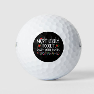 Am ehesten wird man mit Santa Family Xmas frech Golfball