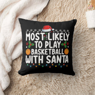 Am ehesten wird mit Santa Christma Basketball gesp Kissen