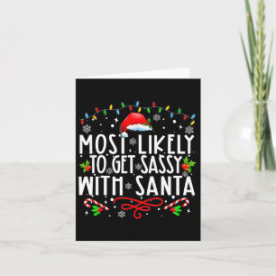 Am ehesten wird Sy mit Santa Family Funny Chri Karte