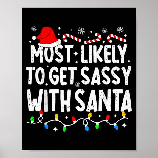 Am ehesten wird Sy mit Santa lustig passend Ch Poster (Vorne)